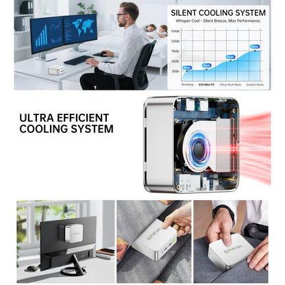 GMKtec NucBox G10 Mini PC, 16GB RAM + 512GB SSD, AMD Ryzen 5 3500U, Windows 11 Pro, WiFi, BT, HDTV, DisplayPort(EU Plug Sliver) - Barebone Mini PCs by GMKtec | Online Shopping UK | buy2fix