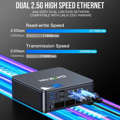 GMKtec NucBox K7 PLUS Mini PC, 32GB RAM + 1TB SSD, 13th Gen Intel Core i7 13620H, Windows 11 Pro, WiFi, BT, HDTV, DisplayPort(EU Plug Black) - Barebone Mini PCs by GMKtec | Online Shopping UK | buy2fix