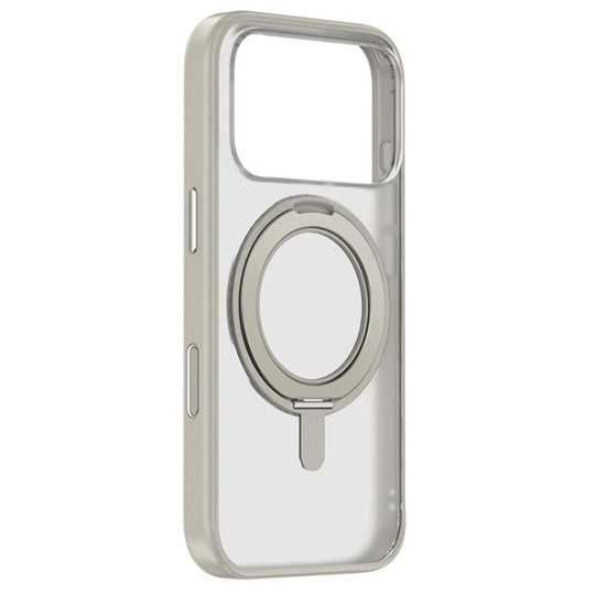 For iPhone 18 Pro / 17 Pro ZGA Feitian 360 Rotation Holder Magsafe PC Hybrid TPU Phone Case(Grey)