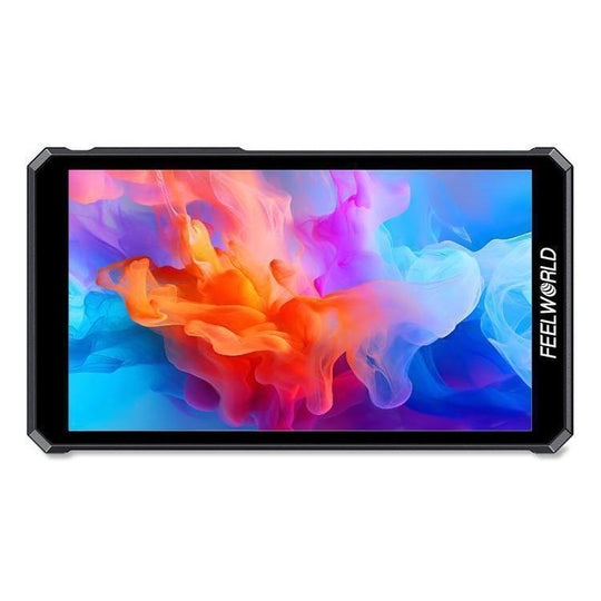FEELWORLD PS6 5.5 inch OLED Vertical Horizontal Camera Field Video Monitor Touch Screen 4K HDMI-compatible, Plug:US Plug(Black)