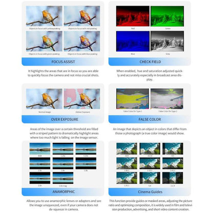 FEELWORLD PS6 5.5 inch OLED Vertical Horizontal Camera Field Video Monitor Touch Screen 4K HDMI-compatible, Plug:AU Plug(Black) - On-camera Monitors by FEELWORLD | Online Shopping UK | buy2fix