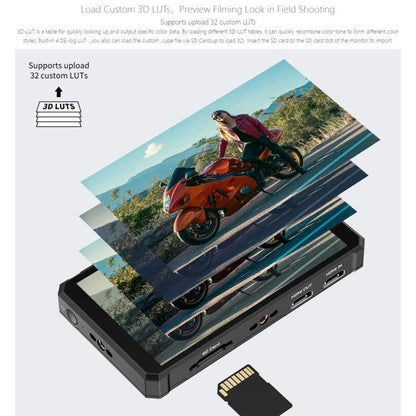 FEELWORLD PS6 5.5 inch OLED Vertical Horizontal Camera Field Video Monitor Touch Screen 4K HDMI-compatible, Plug:US Plug(Black) - On-camera Monitors by FEELWORLD | Online Shopping UK | buy2fix