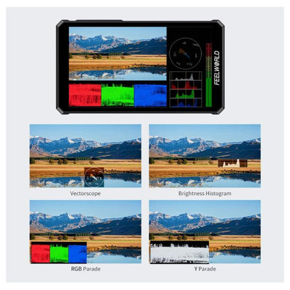 FEELWORLD PS6 5.5 inch OLED Vertical Horizontal Camera Field Video Monitor Touch Screen 4K HDMI-compatible, Plug:AU Plug(Black) - On-camera Monitors by FEELWORLD | Online Shopping UK | buy2fix