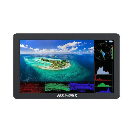 FEELWORLD T6 6 inch Camera Field Video Monitor Aluminium Housing 4K HDMI-compatible 1920x1080 IPS(Black)