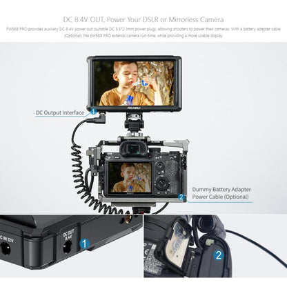 FEELWORLD FW568 Pro 6-inch 1200nit High Bright Camera DSLR Monitor 4K HDMI 60Hz IPS Screen(Black) - On-camera Monitors by FEELWORLD | Online Shopping UK | buy2fix