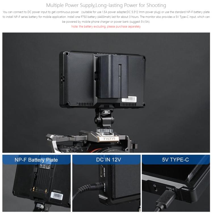 FEELWORLD FW568 Pro 6-inch 1200nit High Bright Camera DSLR Monitor 4K HDMI 60Hz IPS Screen(Black) - On-camera Monitors by FEELWORLD | Online Shopping UK | buy2fix