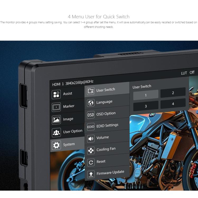 FEELWORLD T7 Pro 7-inch 2000nit Camera Field Video Monitor Aluminium Housing 4K 1920 x 1200 HDMI-compatible IPS Screen(Black) - On-camera Monitors by FEELWORLD | Online Shopping UK | buy2fix
