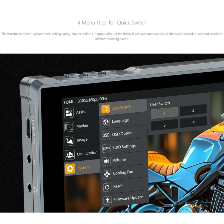 FEELWORLD FW759 Pro 7-inch Touch Screen Camera Field Video Monitor 4K HDMI-compatible 1280 x 800 IPS Screen(Black) - On-camera Monitors by FEELWORLD | Online Shopping UK | buy2fix