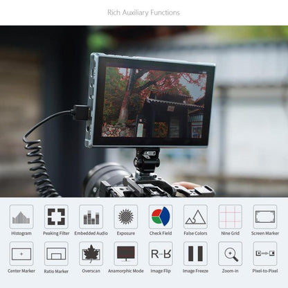 FEELWORLD FW759 Pro 7-inch Touch Screen Camera Field Video Monitor 4K HDMI-compatible 1280 x 800 IPS Screen(Black) - On-camera Monitors by FEELWORLD | Online Shopping UK | buy2fix