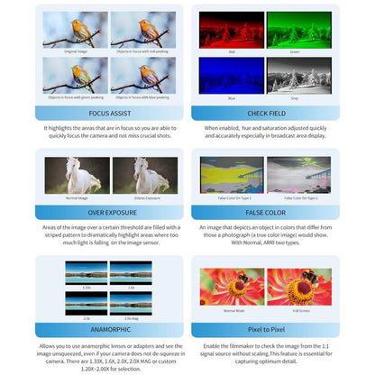 FEELWORLD FW759 Pro 7-inch Touch Screen Camera Field Video Monitor 4K HDMI-compatible 1280 x 800 IPS Screen(Black) - On-camera Monitors by FEELWORLD | Online Shopping UK | buy2fix