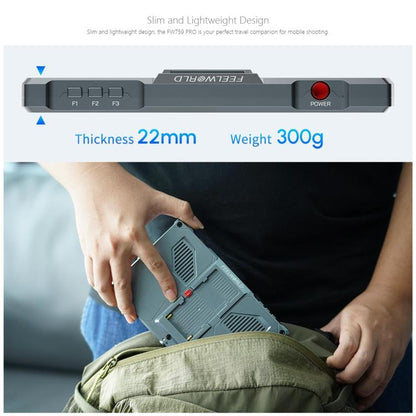 FEELWORLD FW759 Pro 7-inch Touch Screen Camera Field Video Monitor 4K HDMI-compatible 1280 x 800 IPS Screen(Black) - On-camera Monitors by FEELWORLD | Online Shopping UK | buy2fix