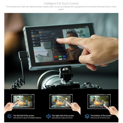 FEELWORLD FW759 Pro 7-inch Touch Screen Camera Field Video Monitor 4K HDMI-compatible 1280 x 800 IPS Screen(Black) - On-camera Monitors by FEELWORLD | Online Shopping UK | buy2fix