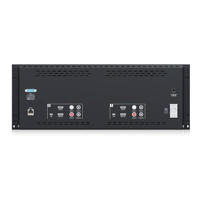 FEELWORLD D101 PLUS-H Dual 10.1 inch 4RU Rackmount Monitor 4K HDMI-compatible CVBS 1920x1200 IPS Screen, Plug:US Plug(Black) - On-camera Monitors by FEELWORLD | Online Shopping UK | buy2fix