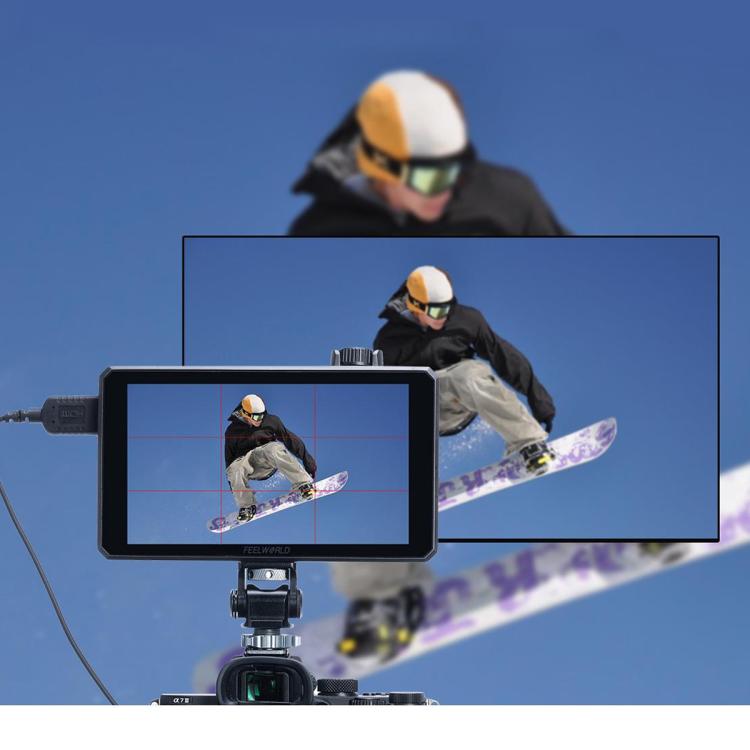 FEELWORLD SC6 6-inch 1500nit High Brightness Aluminium Filed Camera Video Monitor 3G SDI 4K HDMI-compatible 60Hz 1920 x 1080 IPS Screen(Black) - On-camera Monitors by FEELWORLD | Online Shopping UK | buy2fix