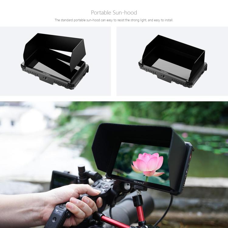 FEELWORLD SC6 6-inch 1500nit High Brightness Aluminium Filed Camera Video Monitor 3G SDI 4K HDMI-compatible 60Hz 1920 x 1080 IPS Screen(Black) - On-camera Monitors by FEELWORLD | Online Shopping UK | buy2fix