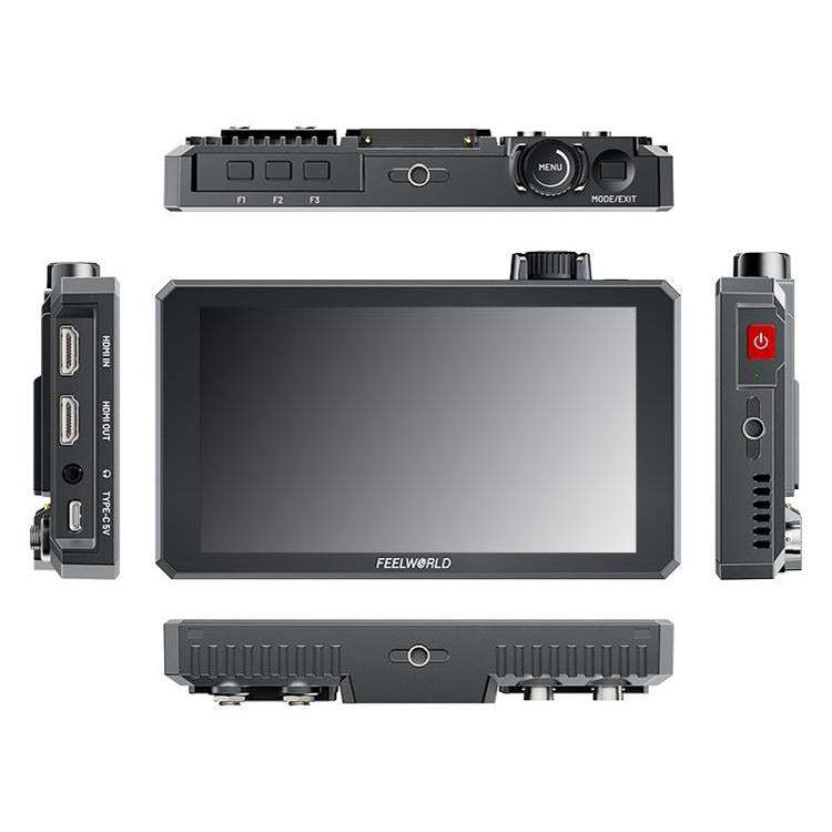 FEELWORLD SC6 6-inch 1500nit High Brightness Aluminium Filed Camera Video Monitor 3G SDI 4K HDMI-compatible 60Hz 1920 x 1080 IPS Screen(Black) - On-camera Monitors by FEELWORLD | Online Shopping UK | buy2fix