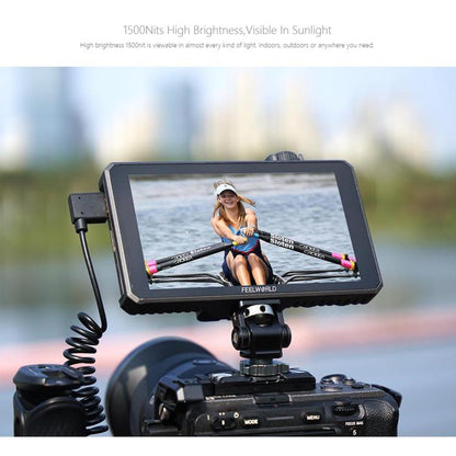FEELWORLD SC6 6-inch 1500nit High Brightness Aluminium Filed Camera Video Monitor 3G SDI 4K HDMI-compatible 60Hz 1920 x 1080 IPS Screen(Black) - On-camera Monitors by FEELWORLD | Online Shopping UK | buy2fix