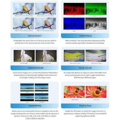 FEELWORLD T7S Pro 7-inch 2000nit High Brightness Filed Camera Video Monitor 3G SDI 4K 60Hz HDMI-compatible 1920 x 1200 IPS Screen(Black) - On-camera Monitors by FEELWORLD | Online Shopping UK | buy2fix