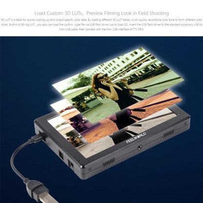 FEELWORLD T7S Pro 7-inch 2000nit High Brightness Filed Camera Video Monitor 3G SDI 4K 60Hz HDMI-compatible 1920 x 1200 IPS Screen(Black) - On-camera Monitors by FEELWORLD | Online Shopping UK | buy2fix