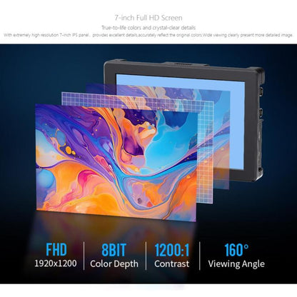 FEELWORLD T7S Pro 7-inch 2000nit High Brightness Filed Camera Video Monitor 3G SDI 4K 60Hz HDMI-compatible 1920 x 1200 IPS Screen(Black) - On-camera Monitors by FEELWORLD | Online Shopping UK | buy2fix