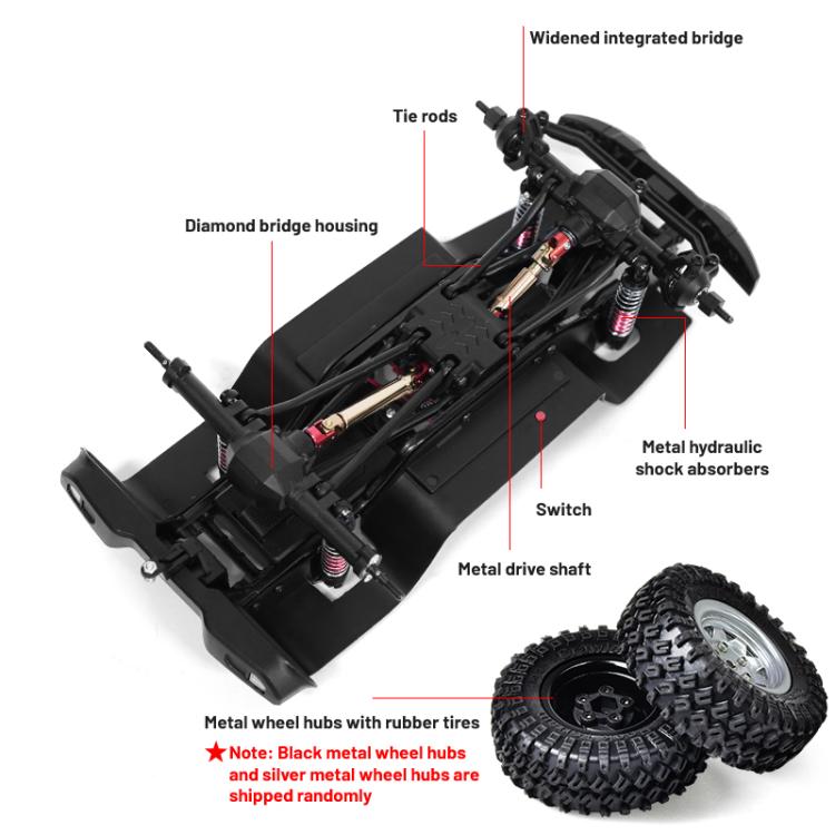 JJR/C C8801 Pro Black Warrior Edition Wrangler Simulation Climbing Remote Control Car(Black) - RC Cars by JJR/C | Online Shopping UK | buy2fix