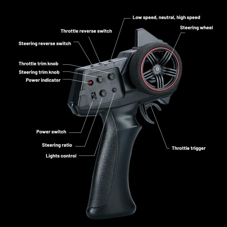 JJR/C C8801 Pro Black Warrior Edition Wrangler Simulation Climbing Remote Control Car(Black) - RC Cars by JJR/C | Online Shopping UK | buy2fix