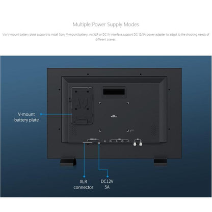 FEELWORLD FVM215-1000 21.5-inch Professional Production Broadcast Monitor High Brightness 1000nit Full HD IPS 4K 60Hz HDMI-compatible 3G-SDI Screen, EU Plug(Black) - On-camera Monitors by FEELWORLD | Online Shopping UK | buy2fix