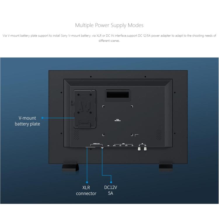 FEELWORLD FVM215-1000 21.5-inch Professional Production Broadcast Monitor High Brightness 1000nit Full HD IPS 4K 60Hz HDMI-compatible 3G-SDI Screen, UK Plug(Black) - On-camera Monitors by FEELWORLD | Online Shopping UK | buy2fix