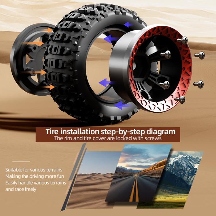 JJR/C C8820 1:18 4WD Carbon Brush Short Truck Off-road Remote Control Car(Purple) - RC Cars by JJR/C | Online Shopping UK | buy2fix