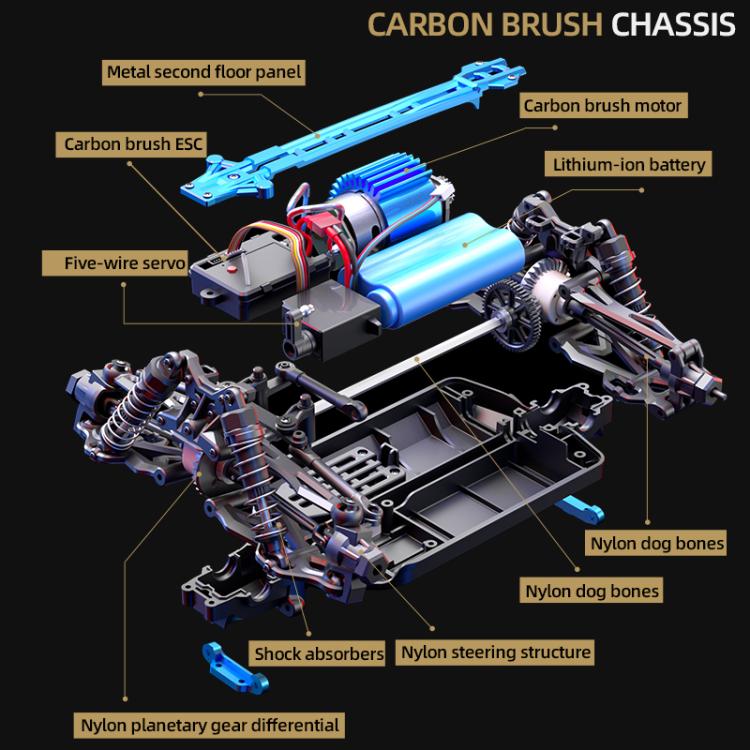 JJR/C C8821 Carbon Brush Four-wheel Drive High Speed Off-road Remote Control Car(Purple) - RC Cars by JJR/C | Online Shopping UK | buy2fix