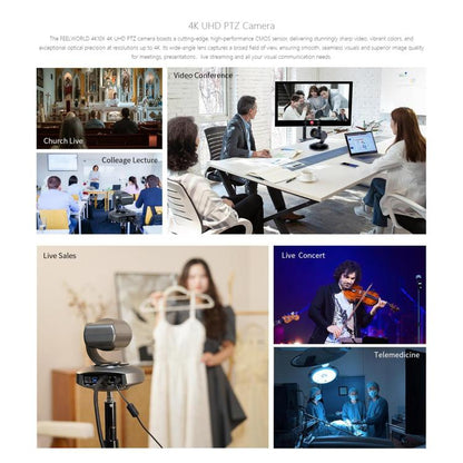 FEELWORLD HV10X Professional Streaming Camera Full HD 1080P 60fps USB 3.0 HDMI-compatible(UK Plug) - HD Camera by FEELWORLD | Online Shopping UK | buy2fix