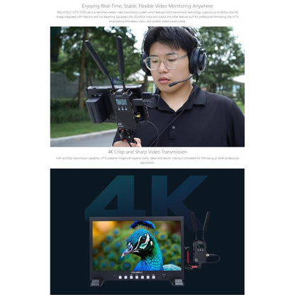 FEELWORLD WT1S 4K Wireless Video Transmission System SDI + Dual HDMI-compatible Full Duplex Intercom Live Streaming(Black) - Amplifier by FEELWORLD | Online Shopping UK | buy2fix