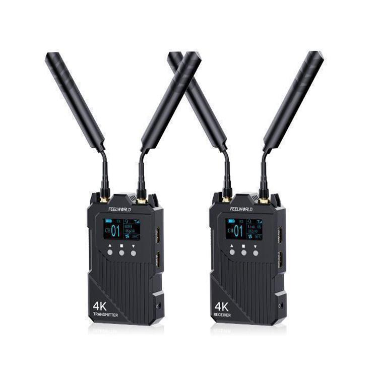 FEELWORLD WT1H 4K Wireless Video Transmission System Dual HDMI-compatible Full Duplex Intercom Live Streaming(Black) - Amplifier by FEELWORLD | Online Shopping UK | buy2fix