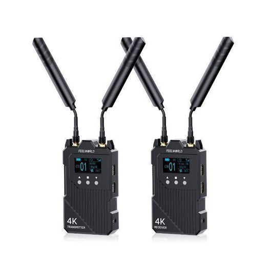 FEELWORLD WT1H 4K Wireless Video Transmission System Dual HDMI-compatible Full Duplex Intercom Live Streaming(Black) - Amplifier by FEELWORLD | Online Shopping UK | buy2fix