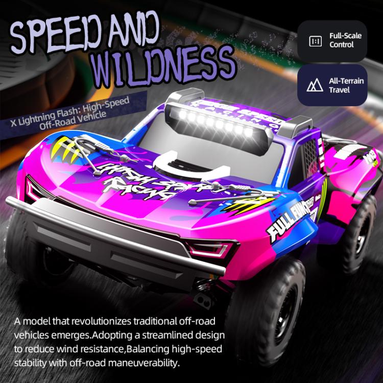 JJR/C C8826 1:10 Large 4WD High Speed ??Short Truck Off-road Remote Control Car(Pink Purple) - RC Cars by JJR/C | Online Shopping UK | buy2fix