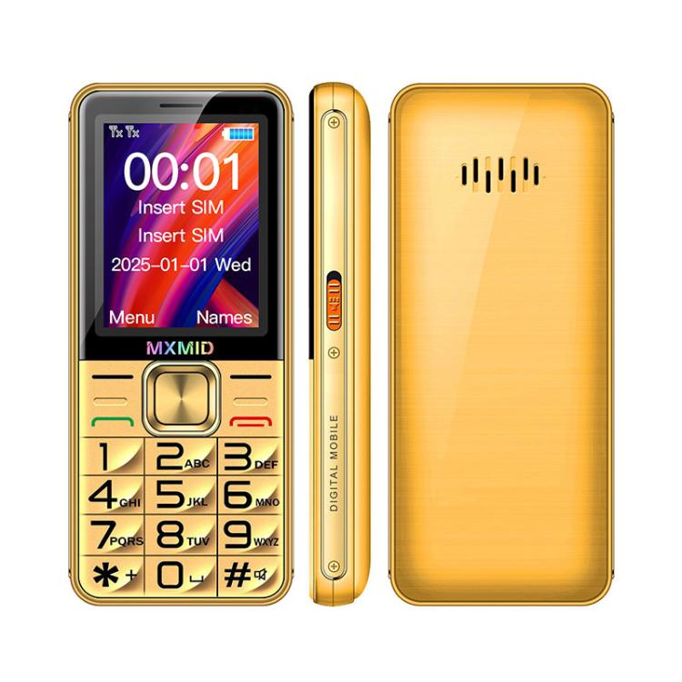 MXMID G880 Pro Big Keys Elder Phone, 2.4 inch, MT6261D, 1600mAh Battery, LED Flashlight, Network: 2G(Gold) - Others by buy2fix | Online Shopping UK | buy2fix
