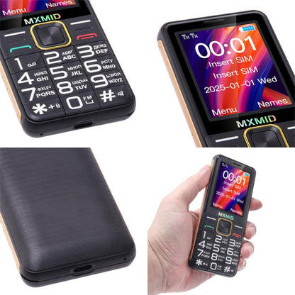 MXMID G880 Pro Big Keys Elder Phone, 2.4 inch, MT6261D, 1600mAh Battery, LED Flashlight, Network: 2G(Gold) - Others by buy2fix | Online Shopping UK | buy2fix