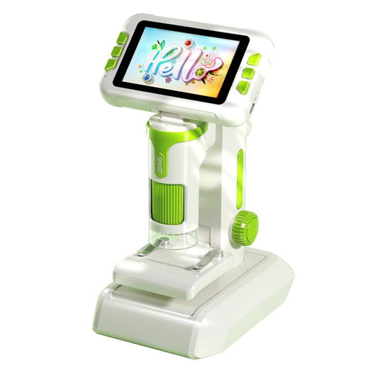 JJR/C P01 4.0 inch HD Color Screen 1600x Children Electron Microscope(Green)
