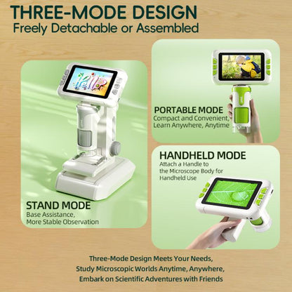 JJR/C P01 4.0 inch HD Color Screen 1600x Children Electron Microscope(Green) - Digital Microscope by JJR/C | Online Shopping UK | buy2fix