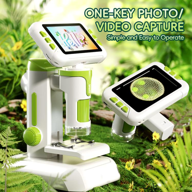 JJR/C P01 4.0 inch HD Color Screen 1600x Children Electron Microscope(Green) - Digital Microscope by JJR/C | Online Shopping UK | buy2fix