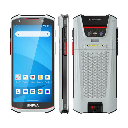 UNIWA NR5502 Rugged Smart PDA Phone, 6GB+128GB, 5.5 inch Android 13 Mediatek MT6833 Octa Core, Network: 5G, NFC, Plug:EU Plug(White)