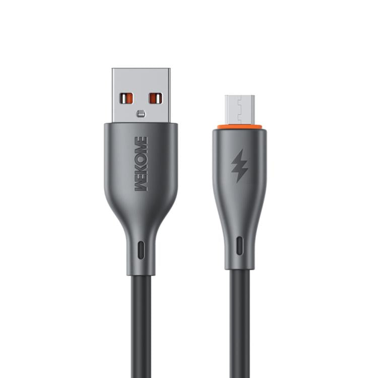 WK WDC-116m 12W USB to Micro USB Fast Charging Data Cable, Length: 1m(Black) - Micro USB Cable by WK | Online Shopping UK | buy2fix