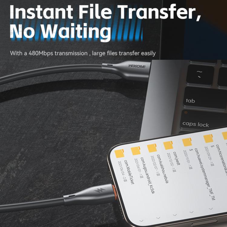 WK WDC-116m 12W USB to Micro USB Fast Charging Data Cable, Length: 1m(White) - Micro USB Cable by WK | Online Shopping UK | buy2fix