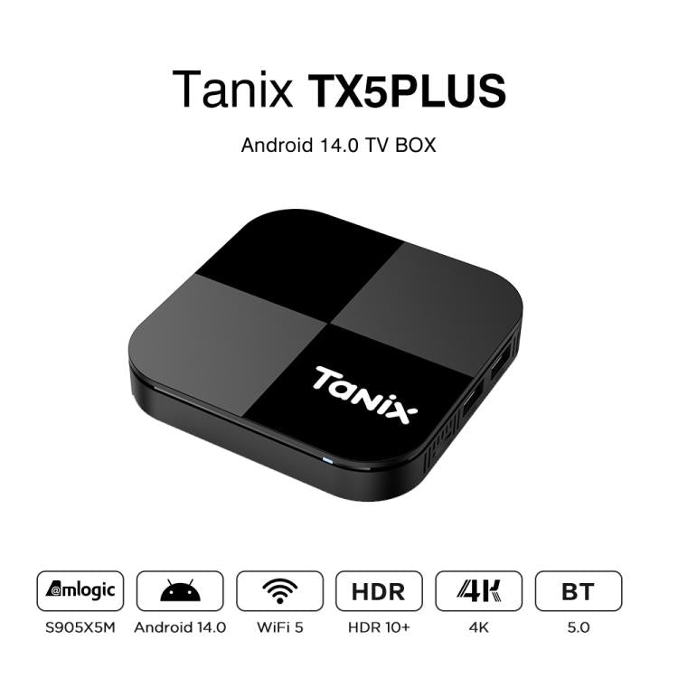 Tanix TX5 Plus Android 14 Smart TV Box with Remote Control, 2GB+16GB, Amlogic S905X5M Quad-Core(US Plug) - Amlogic S905 by buy2fix | Online Shopping UK | buy2fix