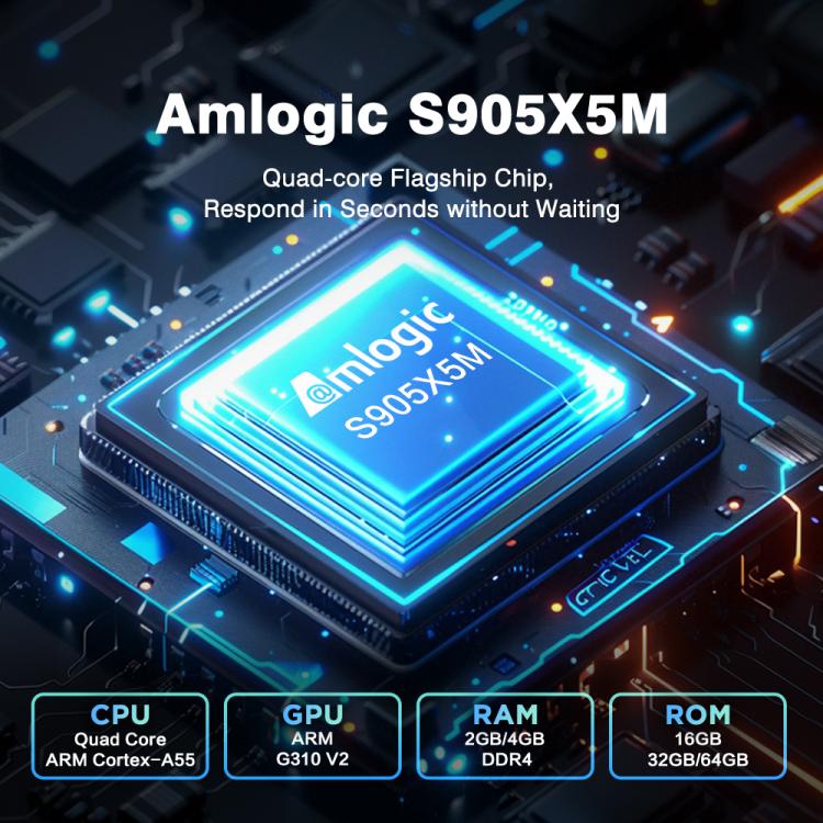 Tanix TX5 Plus Android 14 Smart TV Box with Remote Control, 4GB+32GB, Amlogic S905X5M Quad-Core(AU Plug) - Amlogic S905 by buy2fix | Online Shopping UK | buy2fix