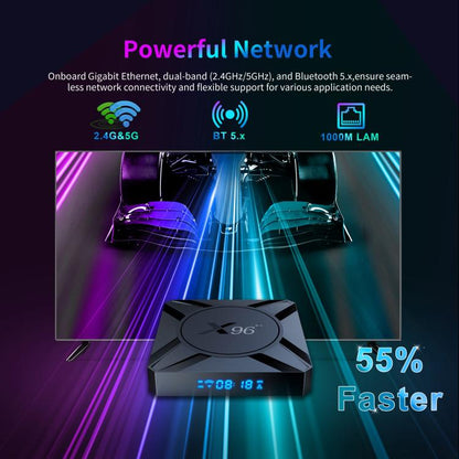 X96 M300 Android 14 Smart TV Box with Remote Control, 4GB+32GB, Amlogic S905X5M Quad-Core(EU Plug) - Amlogic S905 by buy2fix | Online Shopping UK | buy2fix