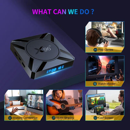 X96 M300 Android 14 Smart TV Box with Remote Control, 4GB+32GB, Amlogic S905X5M Quad-Core(UK Plug) - Amlogic S905 by buy2fix | Online Shopping UK | buy2fix