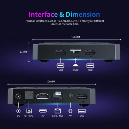 X96 M300 Android 14 Smart TV Box with Remote Control, 4GB+32GB, Amlogic S905X5M Quad-Core(AU Plug) - Amlogic S905 by buy2fix | Online Shopping UK | buy2fix