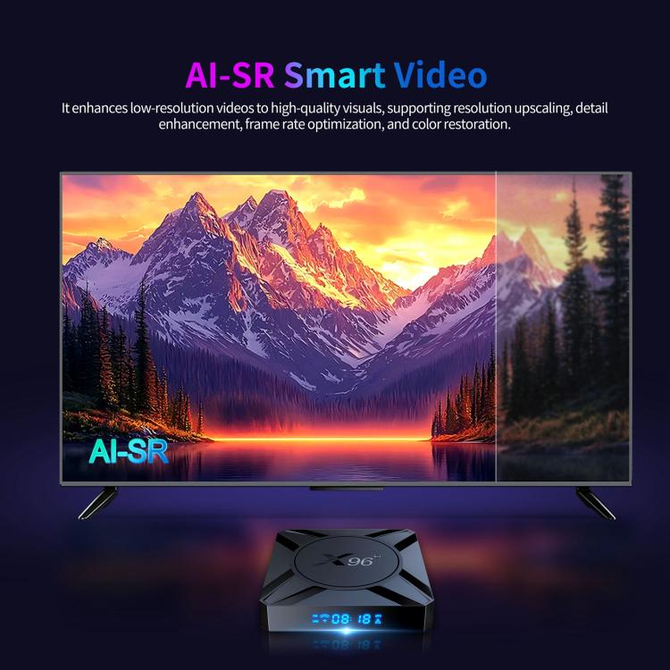X96 M300 Android 14 Smart TV Box with Remote Control, 4GB+32GB, Amlogic S905X5M Quad-Core(EU Plug) - Amlogic S905 by buy2fix | Online Shopping UK | buy2fix