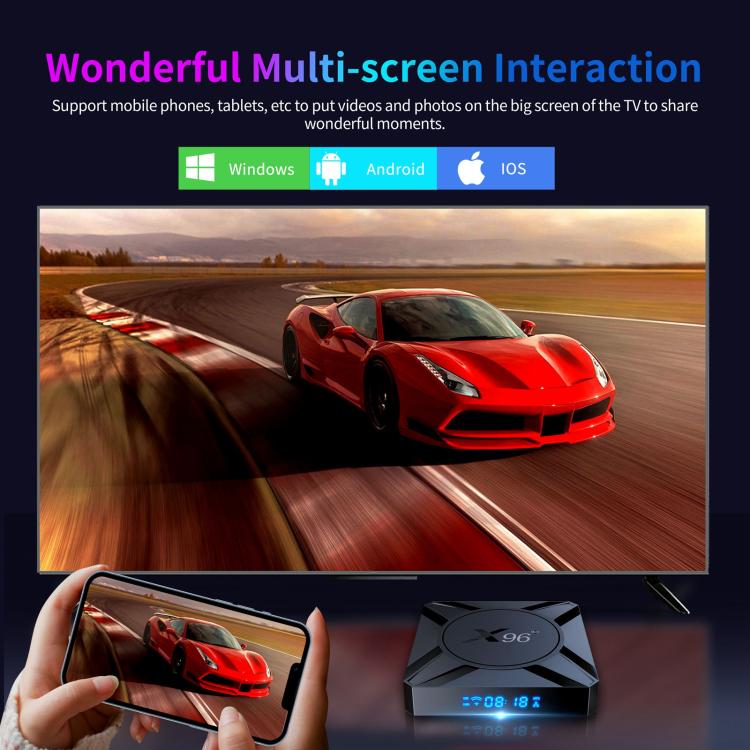 X96 M300 Android 14 Smart TV Box with Remote Control, 4GB+32GB, Amlogic S905X5M Quad-Core(AU Plug) - Amlogic S905 by buy2fix | Online Shopping UK | buy2fix